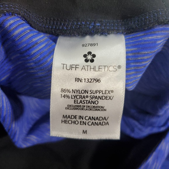 Tuff Athletics Purple Blue Workout Athleisure Yoga With Pocket Leggings Sz M - Picture 11 of 12